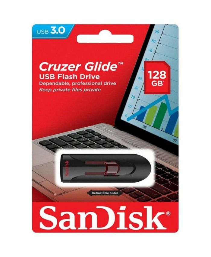 SANDISK CRUZER GLIDE SDCZ600-128G-G35 128GB USB3.0