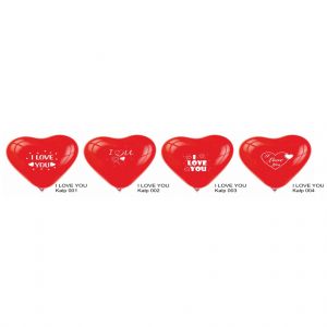 Balon  L Love Baskılı 100 Lü Kalp Kırmızı