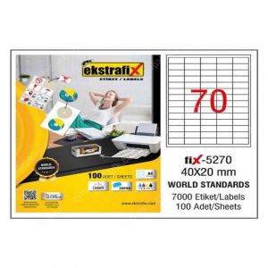 Ekstrafix Laser Etiket Tw-5270 40 X 20 Mm