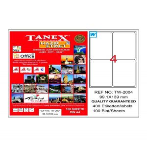 Tanex Laser Etiket Tw-2004 99.1 X  139 Mm