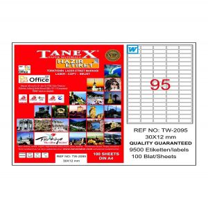 Tanex Laser Etiket Tw-2095 30 X 12 Mm
