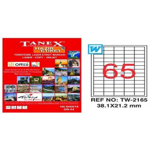 Tanex Laser Etiket Tw-2165 38,1 X 21,2 Mm