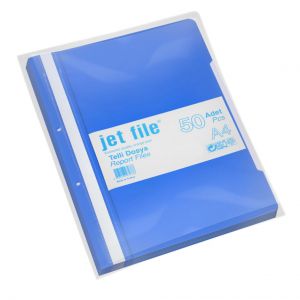 Jet File Plastik Telli Dosya Pp Mavi 50 Li