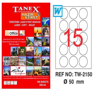 Tanex Laser Etiket Tw-2150 50 Mm