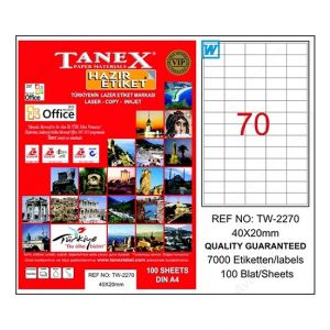 TANEX LASER ETİKET TW-2270 40 X 20 MM