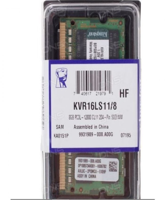 KINGSTON KVR16LS/8 8GB 1600MHZ DDR3