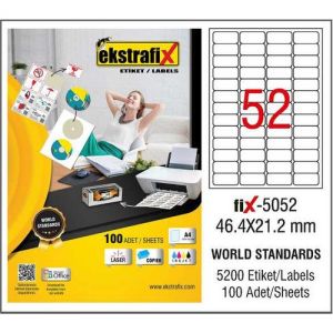 Ekstrafix Laser Etiket Tw-5052 46.4 X 21.2 Mm