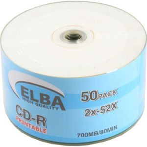ELBA CD-R 2X-52X 700MB 80 MİN 50 Lİ PRİNTABLE